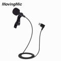 Petit système de microphone omnidirectionnel dynamique de type C Muff Lapel Mic pour les entrevues